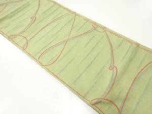 手織り紬線描き模様織出し袋帯